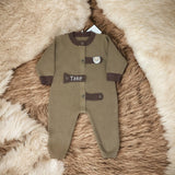 Baby Winter Warm Teddy-themed Solid Color Romper