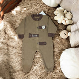 Baby Winter Warm Teddy-themed Solid Color Romper