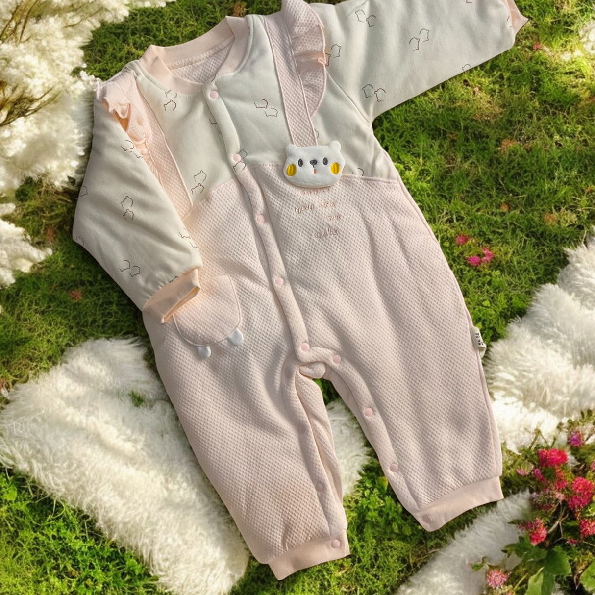 Cuddle Meow Ruffle Romper