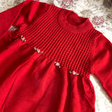 Ruby Warmth Baby Girl 3D flowers Knit frock