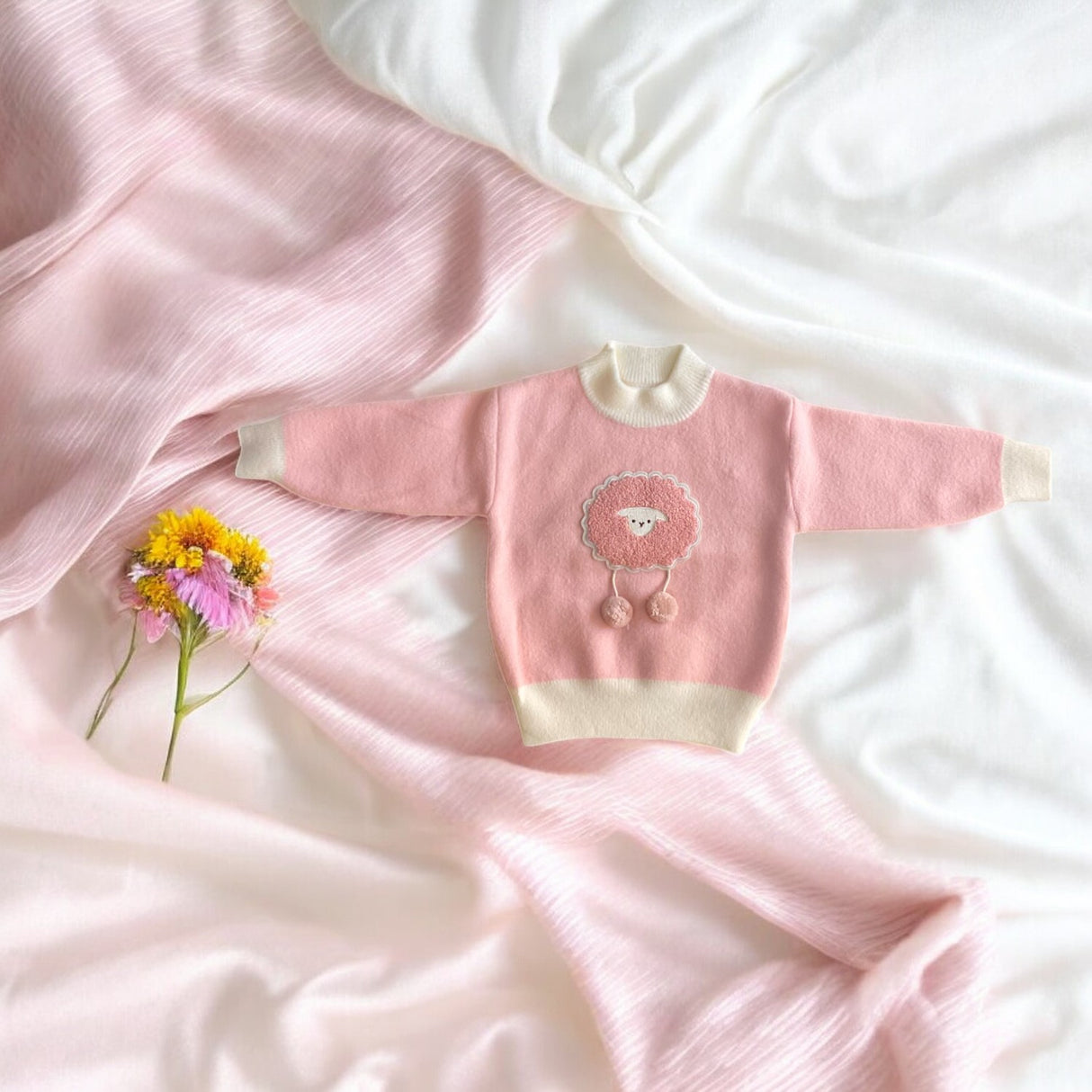 Pom-Pom Lamb Cozy Sweater