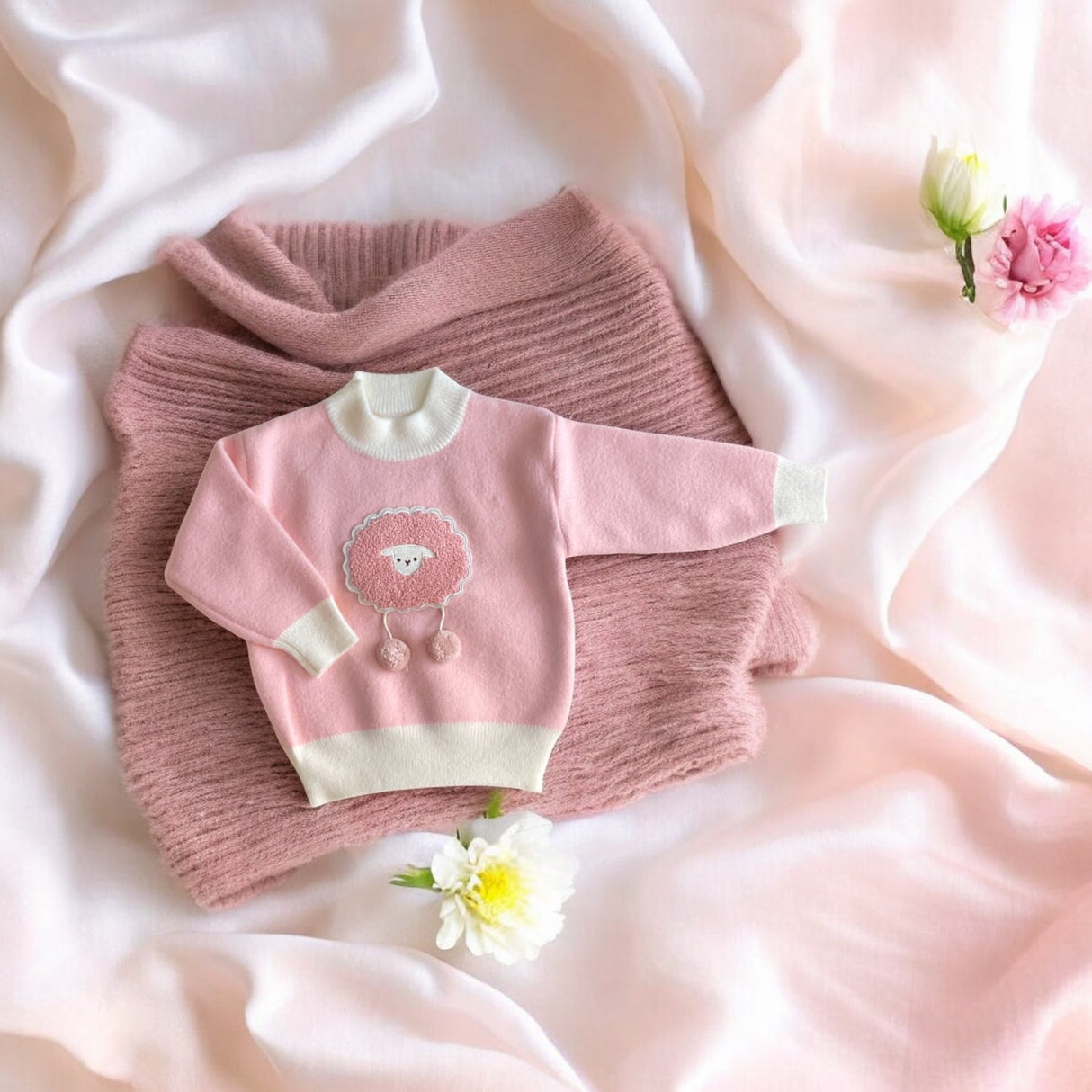 Pom-Pom Lamb Cozy Sweater