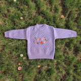 Lilac Floral Delight Sweater