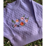 Lilac Floral Delight Sweater