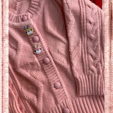 Buttoned Bunny Charm Knit Cardigan